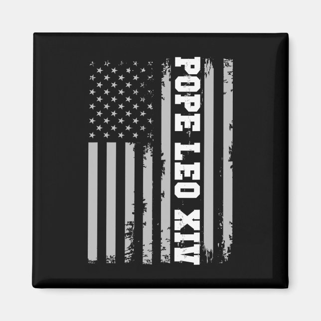 Papst Leo Xiv 14. Erster amerikanischer Papst USA  Magnet (Vorne)
