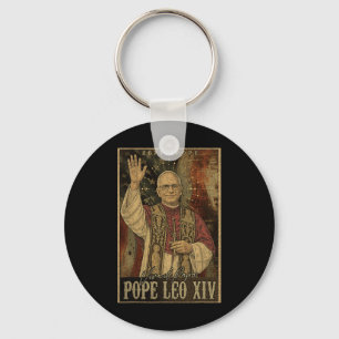 Papst Leo Xiv 14. Erster amerikanischer Papst USA Schlüsselanhänger
