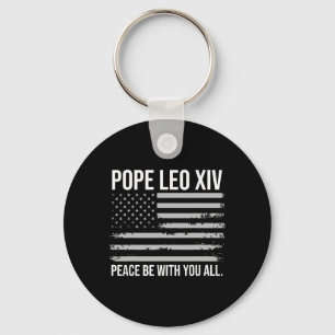 Papst Leo Xiv 14. Erster amerikanischer Papst USA  Schlüsselanhänger