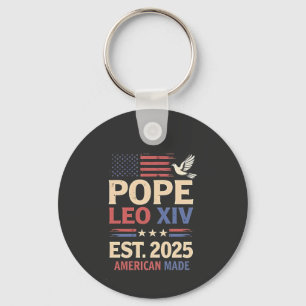 Papst Leo XIV. 2025 4. Juli USA Flag Schlüsselanhänger