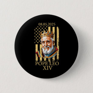 Papst Leo Xiv, Amerikanische Flagge 2025 Vatikan L Button