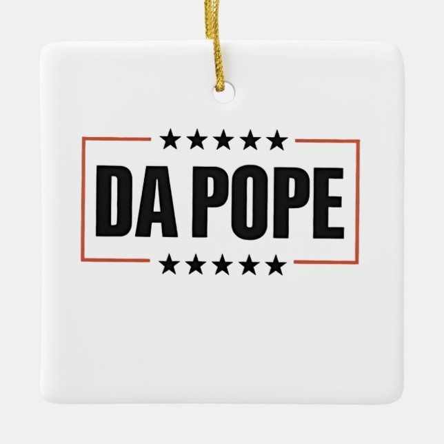 Papst Leo XIV Christlich Church Da Pope Keramikornament (Vorderseite)