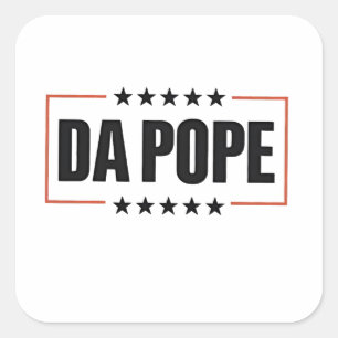 Papst Leo XIV Christlich Church Da Pope Quadratischer Aufkleber