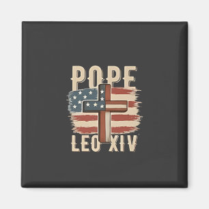 Papst Leo XIV Christliche Kirche Da Papst USA-Flag Magnet