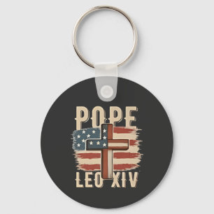Papst Leo XIV Christliche Kirche Da Papst USA-Flag Schlüsselanhänger
