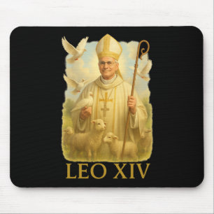 Papst Leo Xiv Doves - Christlich katholischer Glau Mousepad