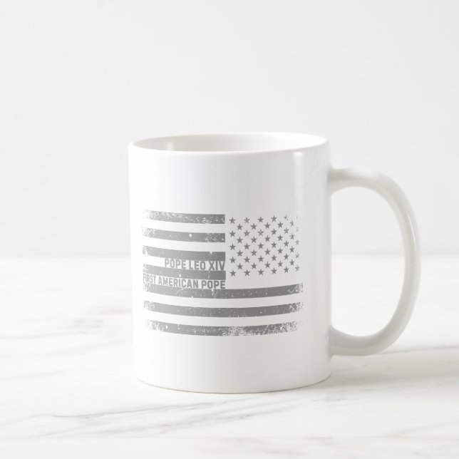 Papst Leo XIV. Historischer Erster amerikanischer  Kaffeetasse (Rechts)