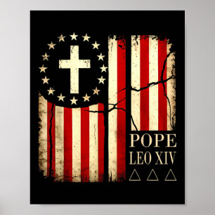 Papst Leo Xiv Katholische Kirche Christlicher Glau Poster