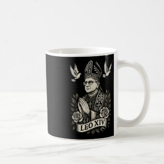 Papst Leo Xiv - Katholische Tattoo Style Christlic Kaffeetasse
