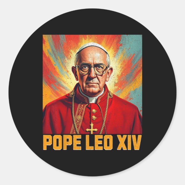 Papst Leo Xiv - Neuer Papst Leo Xiv 1 Runder Aufkleber (Vorderseite)