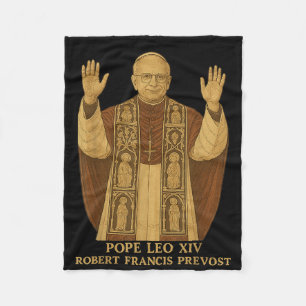Papst Leo Xiv Robert Francis Prevost Pope 2025 Fleecedecke