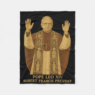Papst Leo Xiv Robert Francis Prevost Pope 2025 Fleecedecke