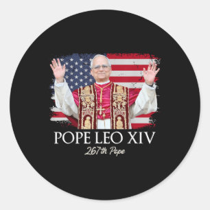 Papst Leo Xiv Robert Francis Prevost Runder Aufkleber
