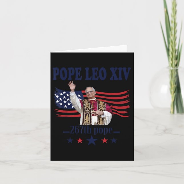 Papst Leo Xiv Usa Fahne 267. Papst Leo Xiv Funny U Karte (Vorderseite)