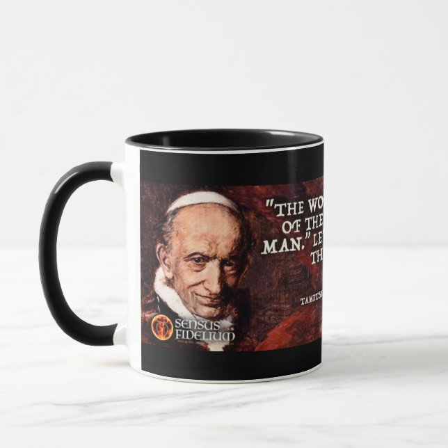 Papst Leo Zitat Tasse (Links)