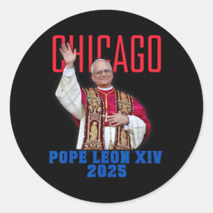 Papst Leon Xiv 2025 - Chicagos erster amerikanisch Runder Aufkleber