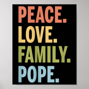 Papst Nachname Frieden Liebe Familie Passend Poster