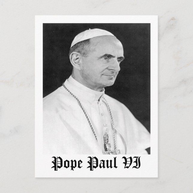 Papst Paul VI Postkarte (Vorderseite)
