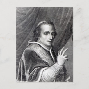 Papst Pius VII., mit Gravur von Rafaello Morghen Postkarte