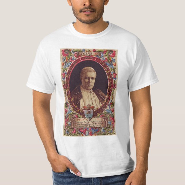 Papst Pius X T-Shirt (Vorderseite)