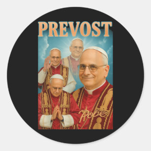 Papst Prävost Christlich-katholisches Shirt Papst Runder Aufkleber