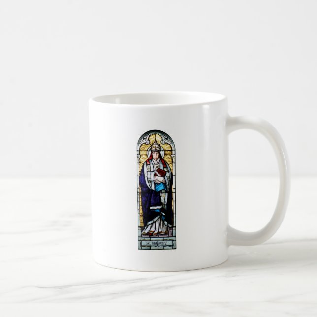 Papst Saint Gregory das große - Buntglas Kaffeetasse (Rechts)