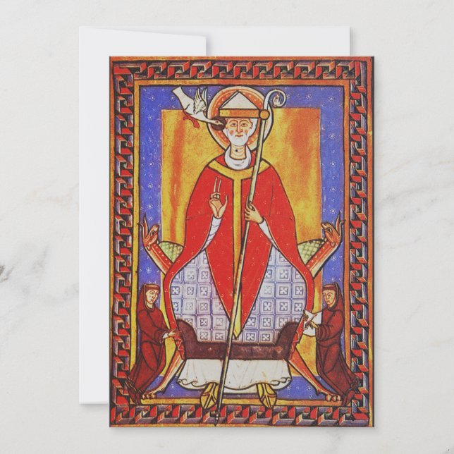 Papst Saint Gregory I. Dialoge Einladung (Vorderseite)