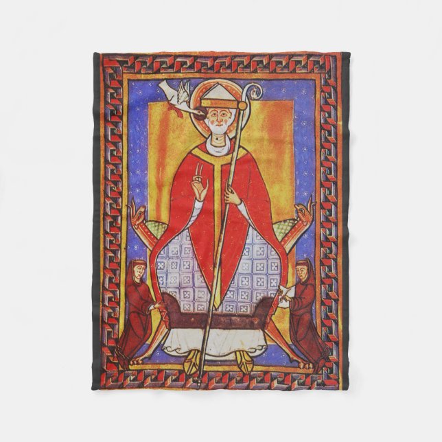 Papst Saint Gregory I. Dialoge Fleecedecke (Vorderseite)