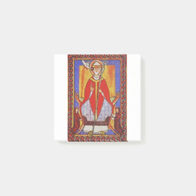 Papst Saint Gregory I. Dialoge Post-it Klebezettel (Vorderseite)