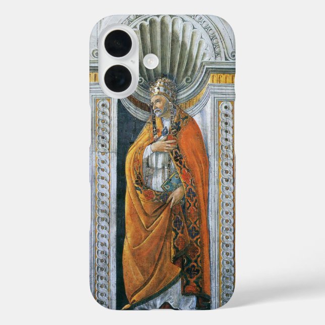 Papst Saint Sixtus II von Sandro Botticelli iPhone 16 Hülle (Rückseite)