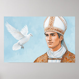 Papst Sankt Fabian: Das Zeichen der Taube Poster