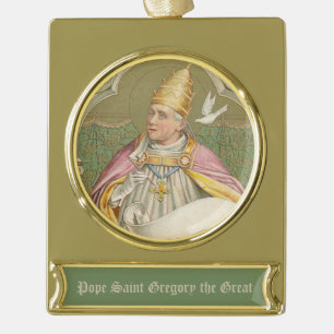 Papst St. Gregor der Große (M 067) Banner-Ornament Gold