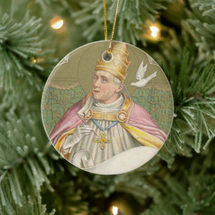 Papst St. Gregory der Große (M 067) Keramik Ornament