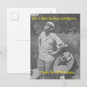 Papst St. Johannes Paul II. im Freien Postkarte