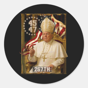 Papst Trump: Der lustige Präsident Trump Will, die Runder Aufkleber