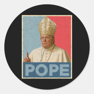 Papst Trump: Der lustige Präsident Trump Will, die Runder Aufkleber