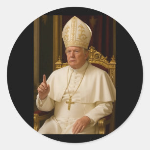 Papst Trump: Der lustige Präsident Trump Will, die Runder Aufkleber