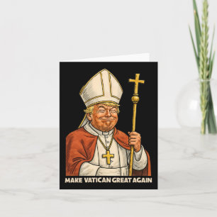 Papst-Trump-Fun-Design mit Papstvestments 1 Karte