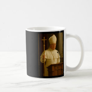 Papst Trump Funny Präsident Trump erklärt sich sel Kaffeetasse