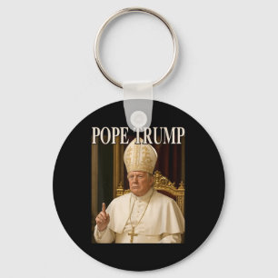 Papst Trump Funny Präsident Trump erklärt sich sel Schlüsselanhänger