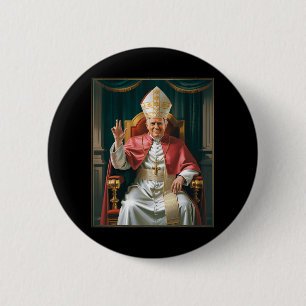 Papst Trump Funny Trump Vatican Christlich Retro C Button