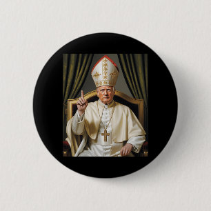 Papst Trump Funny Trump Vatican Christlich Retro C Button
