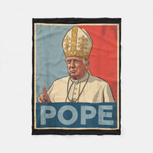 Papst Trump Funny Trump Vatican Christlich Retro C Fleecedecke
