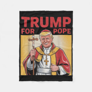 Papst Trump Funny Trump Vatican Christlich Retro C Fleecedecke