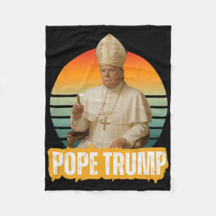 Papst Trump Funny Trump Vatican Christlich Retro C Fleecedecke