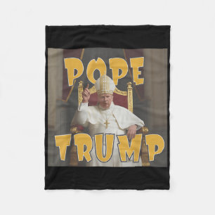 Papst Trump Funny Trump Vatican Christlich Retro C Fleecedecke