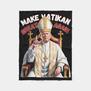 Papst Trump Funny Trump Vatican Christlich Retro C Fleecedecke