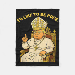 Papst Trump Funny Trump Vatican Christlich Retro C Fleecedecke