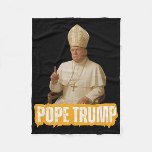 Papst Trump Funny Trump Vatican Christlich Retro C Fleecedecke