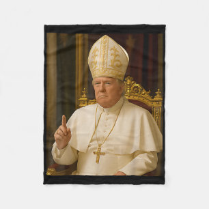 Papst Trump Funny Trump Vatican Christlich Retro C Fleecedecke